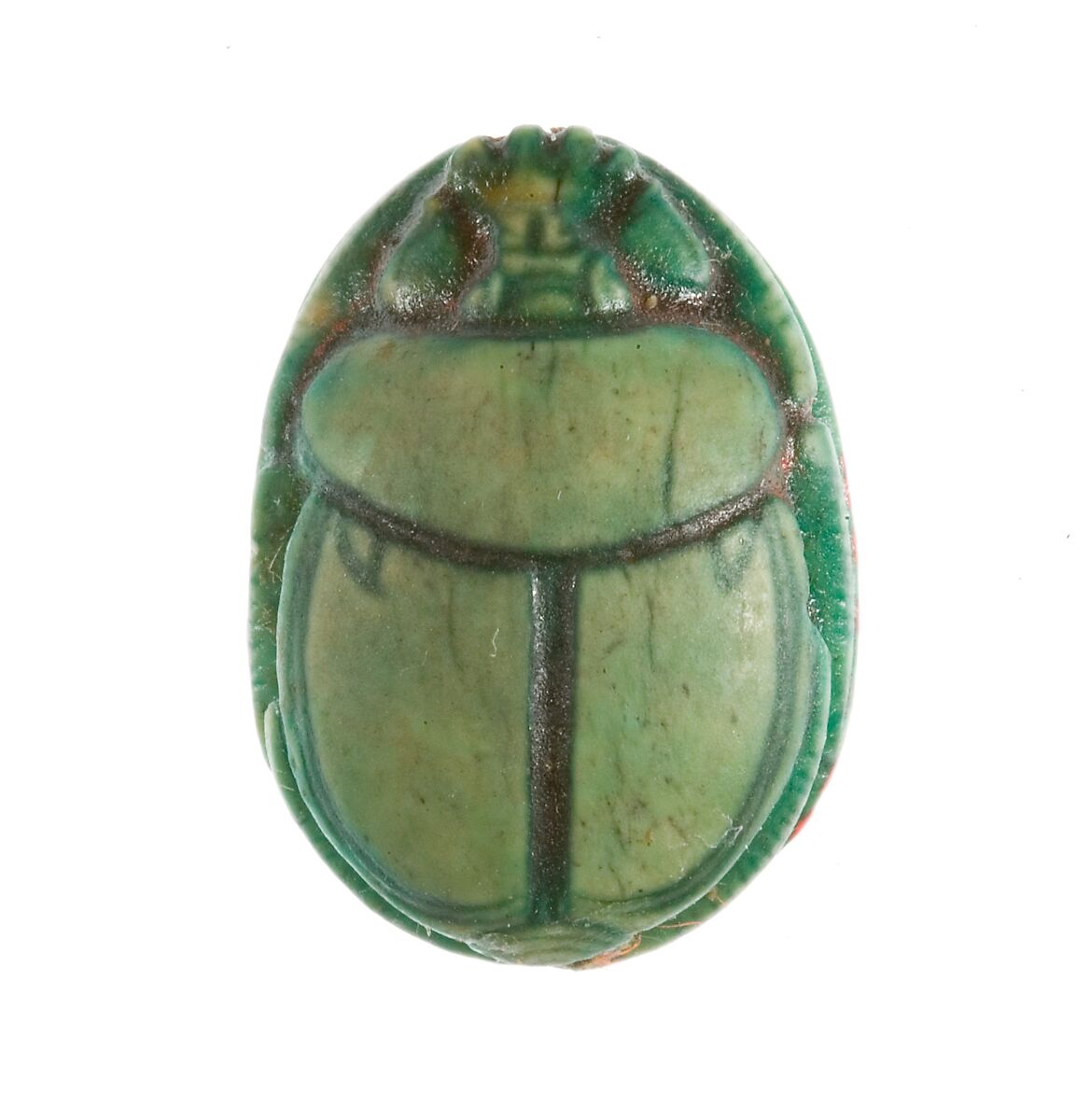 Scarab Inscribed Hatshepsut United with Amun, Steatite (glazed)