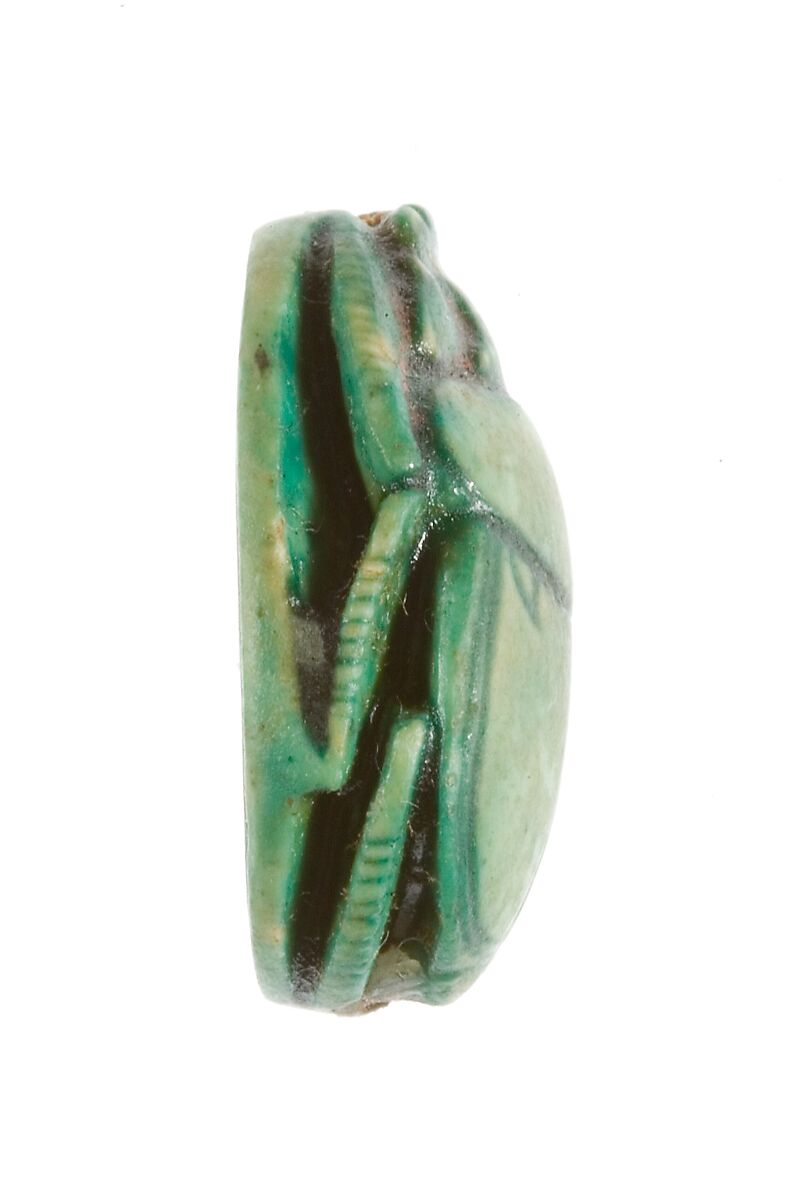 Scarab Inscribed Hatshepsut United with Amun, Steatite (glazed)
