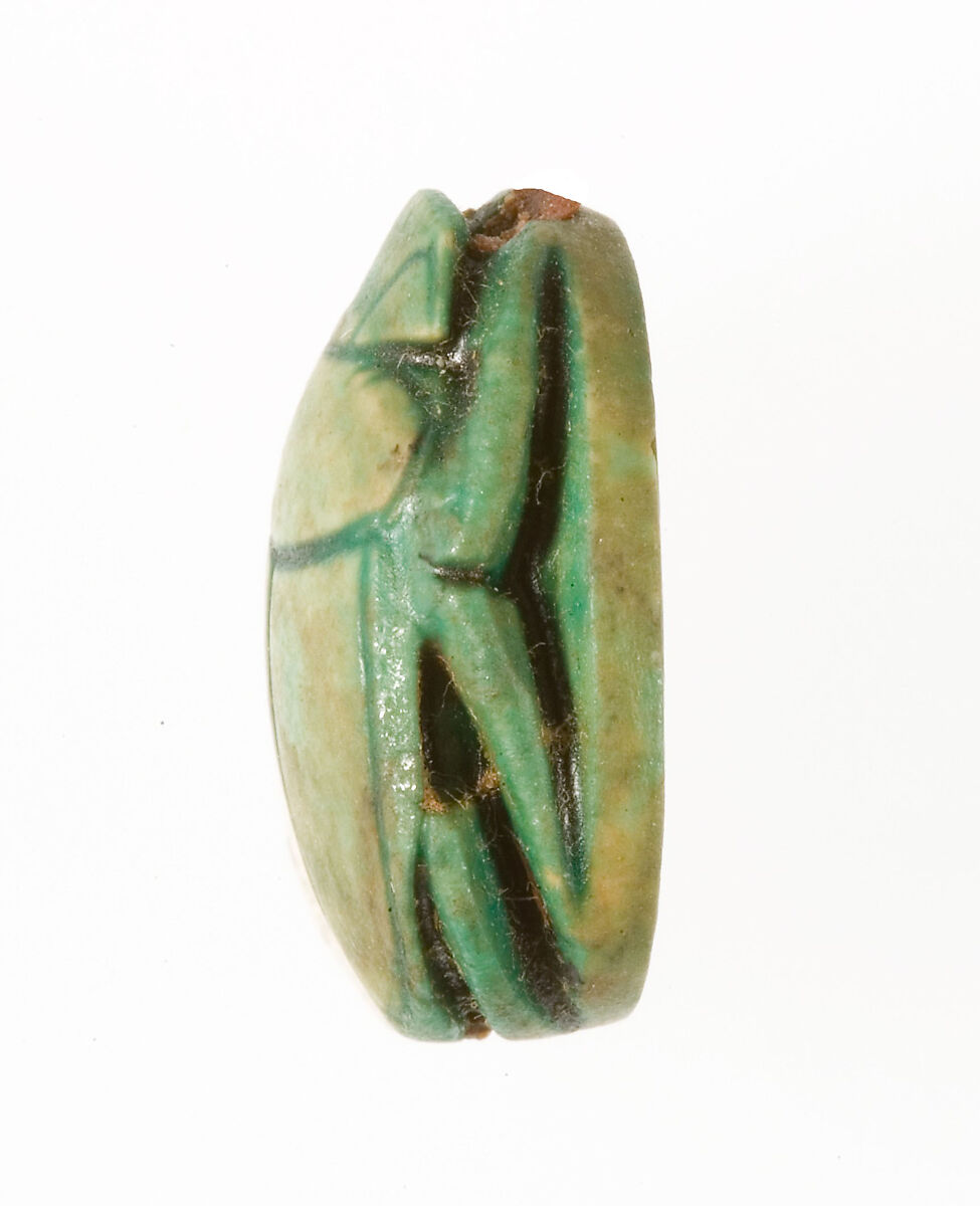 Scarab Inscribed with the Name Hatshepsut, Steatite (glazed)