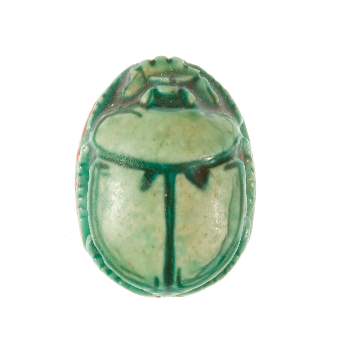 Scarab Inscribed Maatkare (Hatshepsut), She Lives, Steatite (glazed)