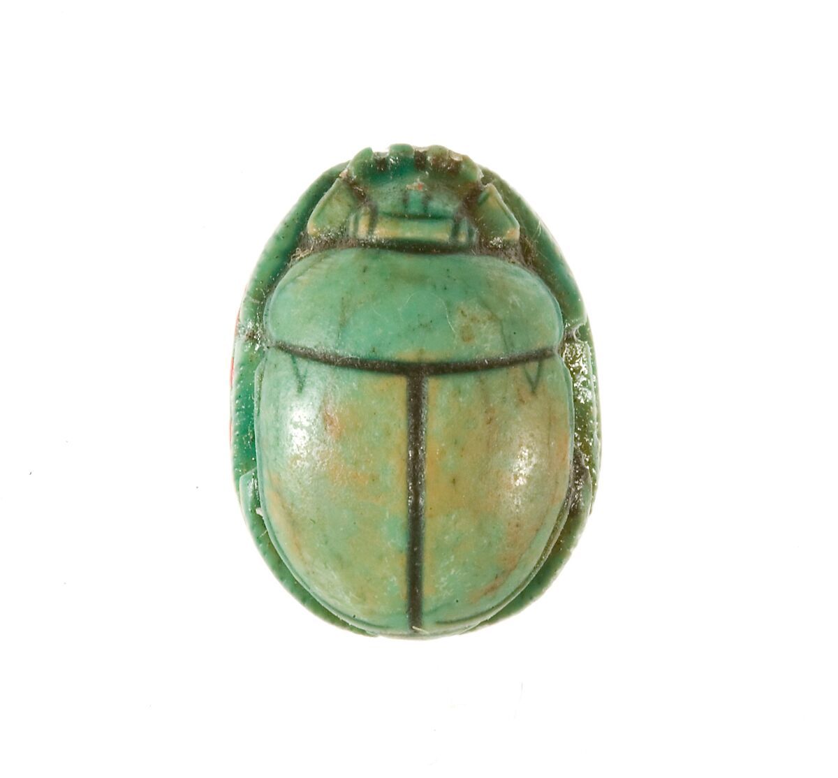 Scarab Inscribed Lord of the Two Lands Maatkare (Hatshepsut), Steatite (glazed)