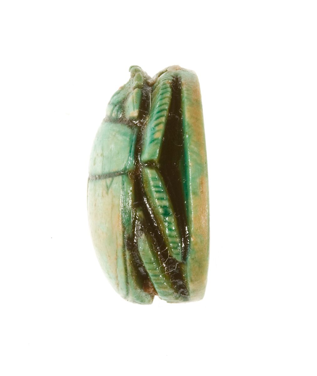 Scarab Inscribed Lord of the Two Lands Maatkare (Hatshepsut), Steatite (glazed)