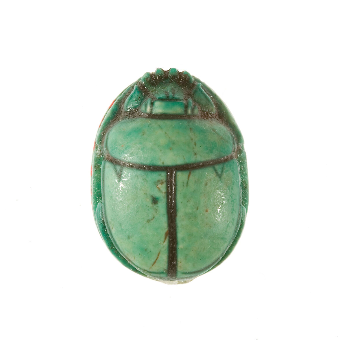 Scarab Inscribed Lady of the Two Lands Maatkare (Hatshepsut), Steatite (glazed)