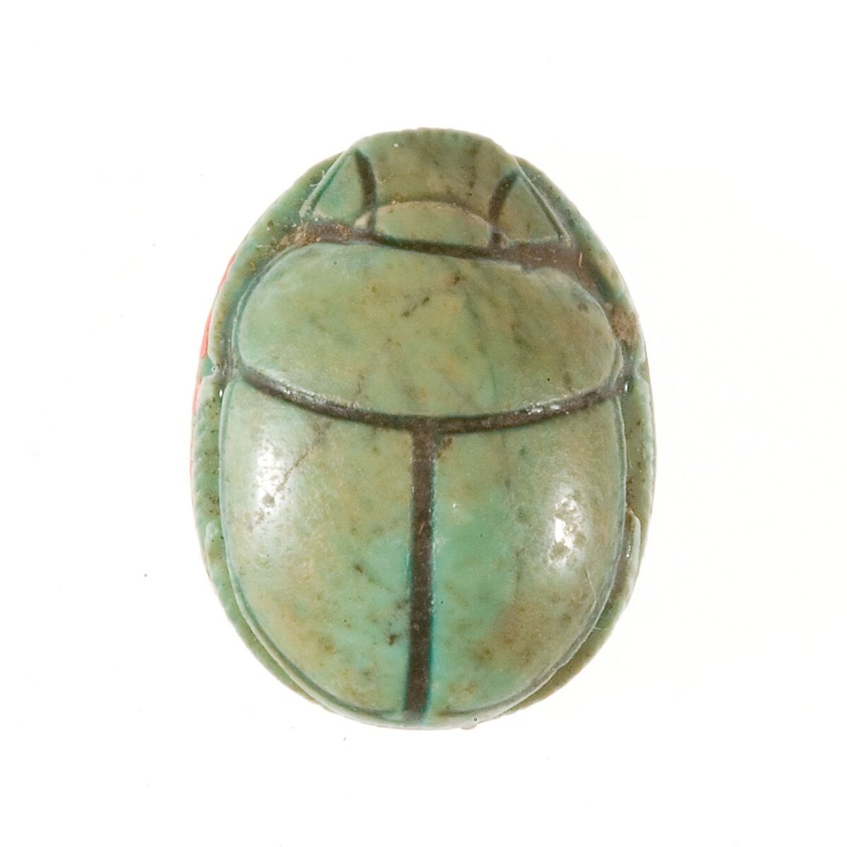 Scarab Inscribed with a Decorative Motif, Steatite (glazed)