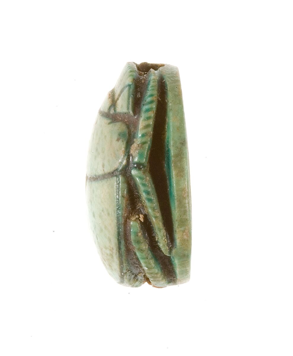 Scarab Inscribed with a Decorative Motif, Steatite (glazed)