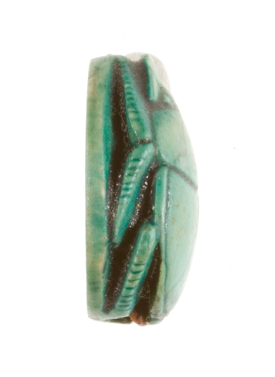 Scarab Inscribed with a Decorative Motif, Steatite (glazed)