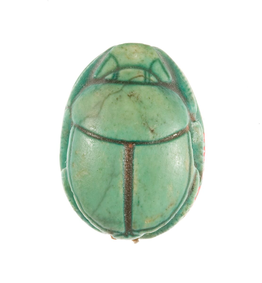 Scarab Inscribed with a Decorative Motif, Steatite (glazed)