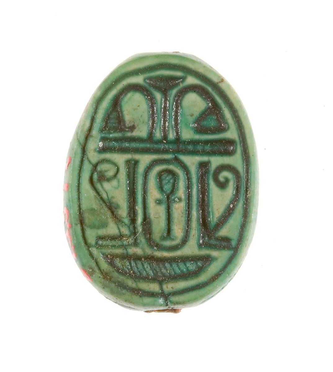 Scarab Inscribed with a Decorative Motif, Steatite (glazed) 