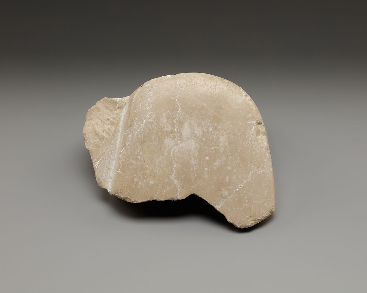 Heel in sandal, of Akhenaten or Nefertiti prostrate?, Indurated limestone