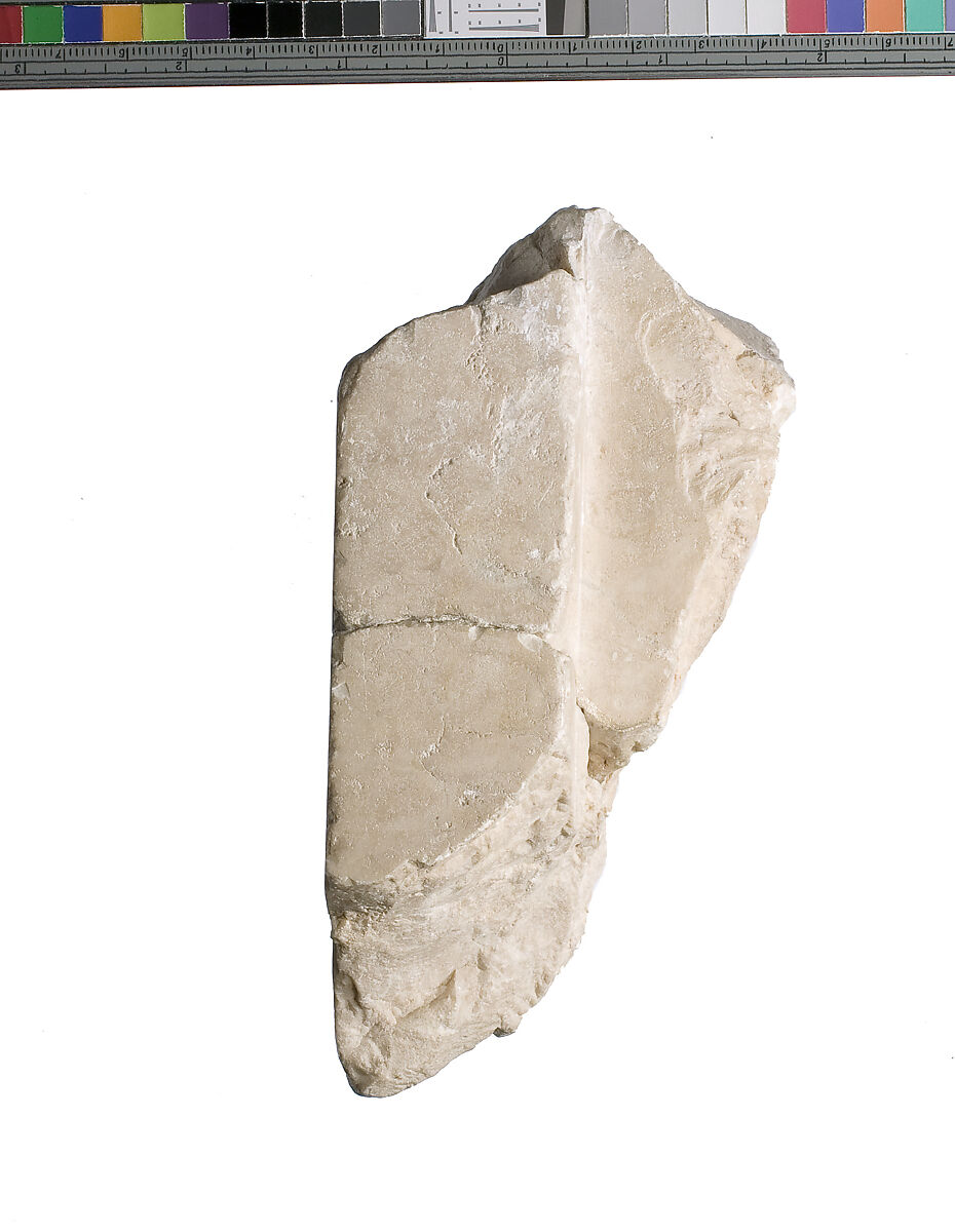 Back pillar of Torso with Aten cartouches, Indurated limestone