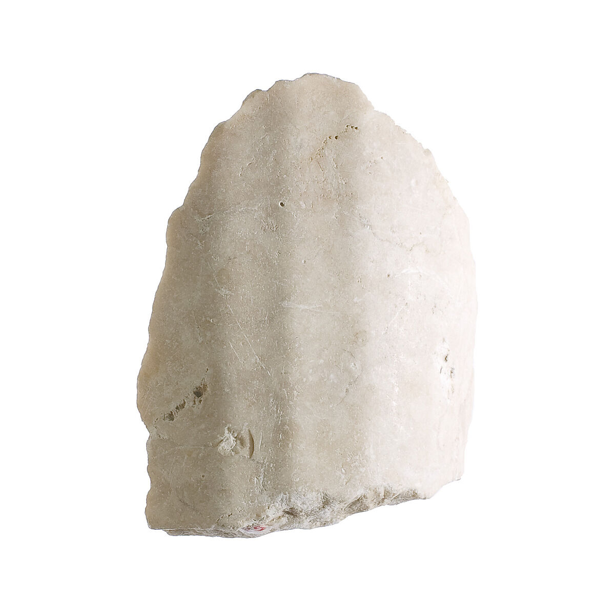Limb with garment, pleating, Indurated limestone 