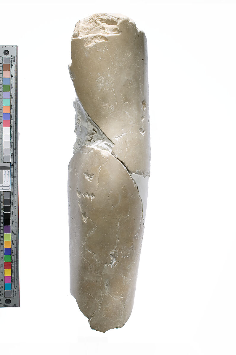 Left arm with Aten cartouche traces, Indurated limestone