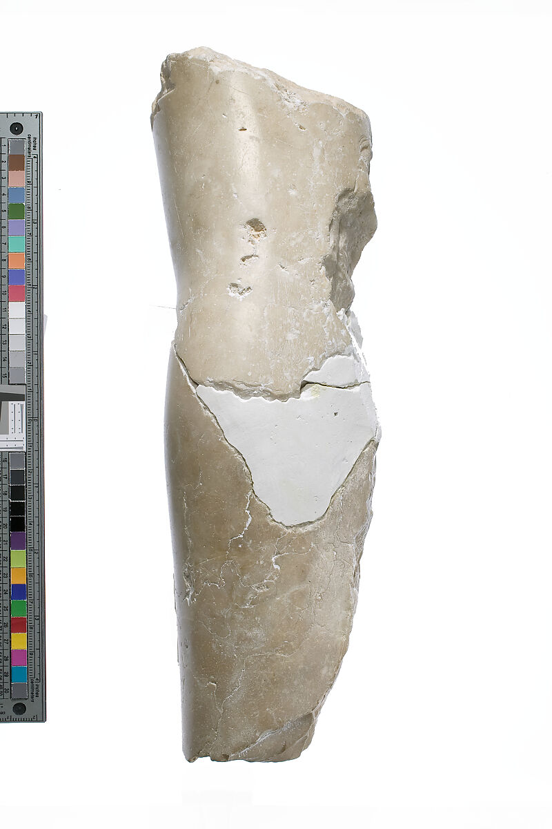 Left arm with Aten cartouche traces, Indurated limestone