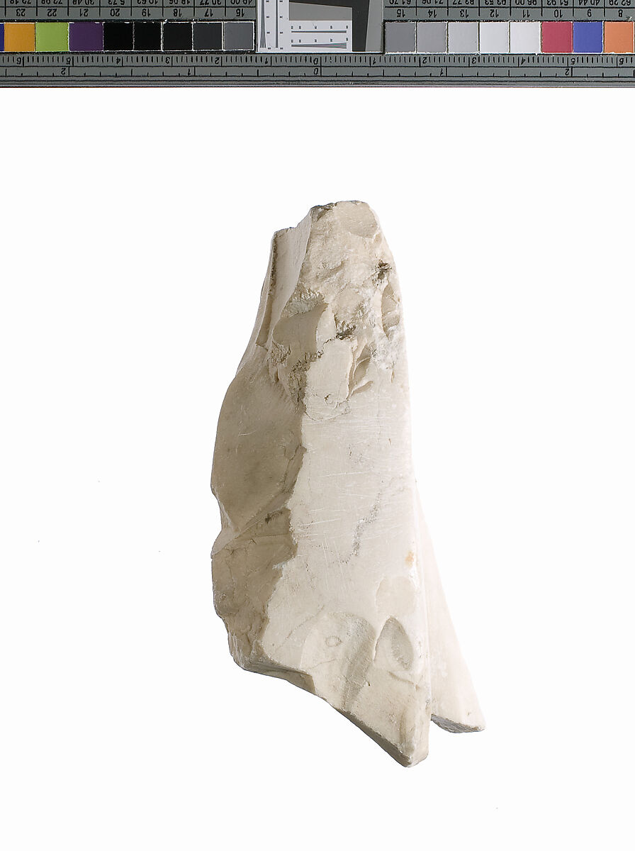 Tablet with hand, Indurated limestone
