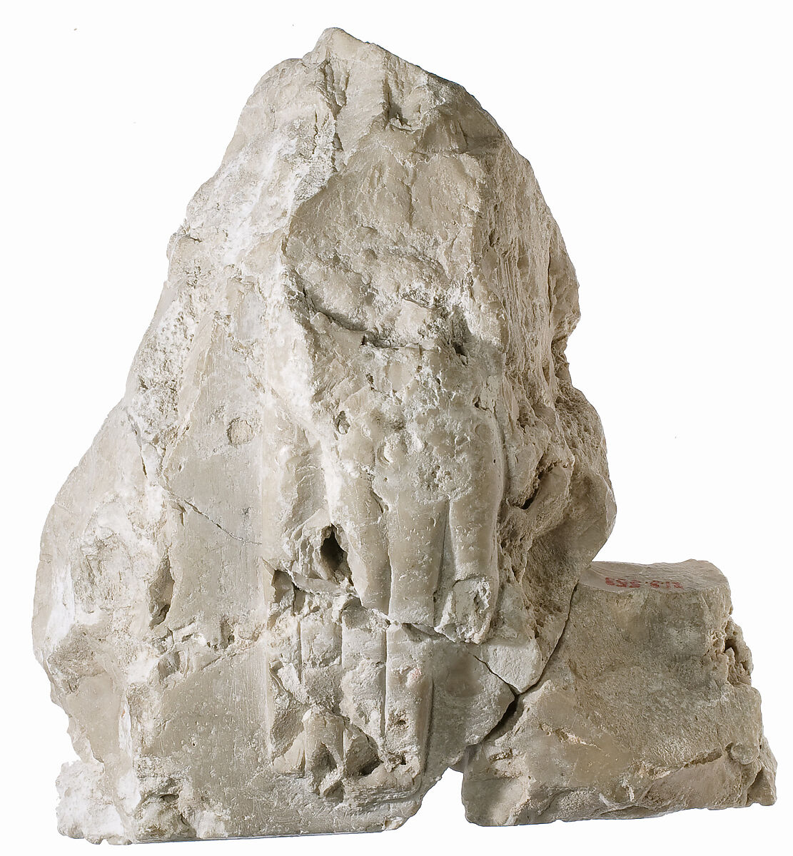 Offering table with hand, name and titulary of Akhenaten, Indurated limestone 