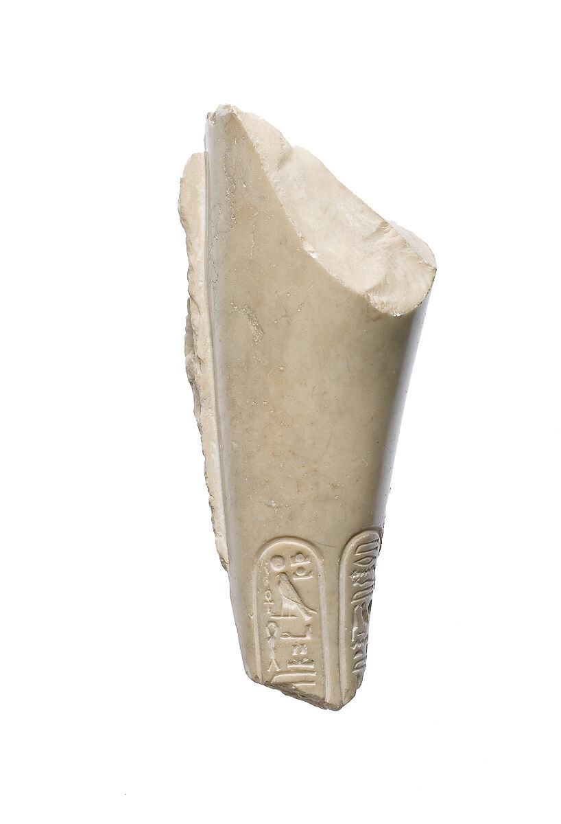 Forearm with Aten cartouche, Indurated limestone