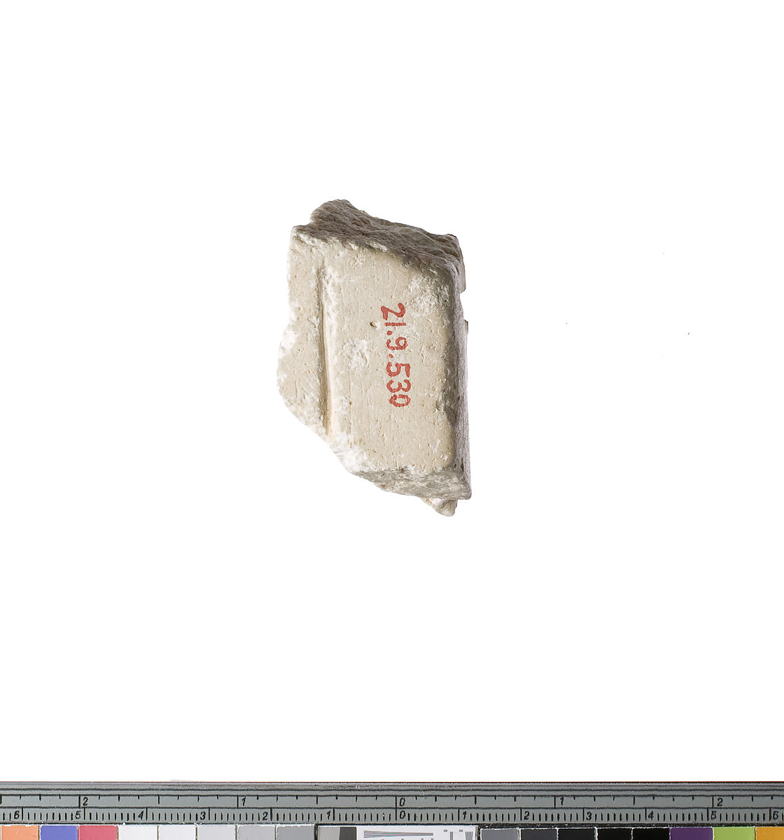 Balustrade newel post, Indurated limestone