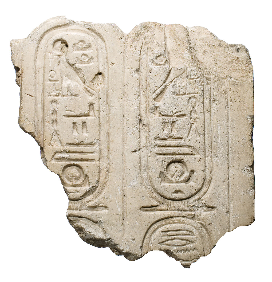 Upper end of terminal post, Indurated limestone