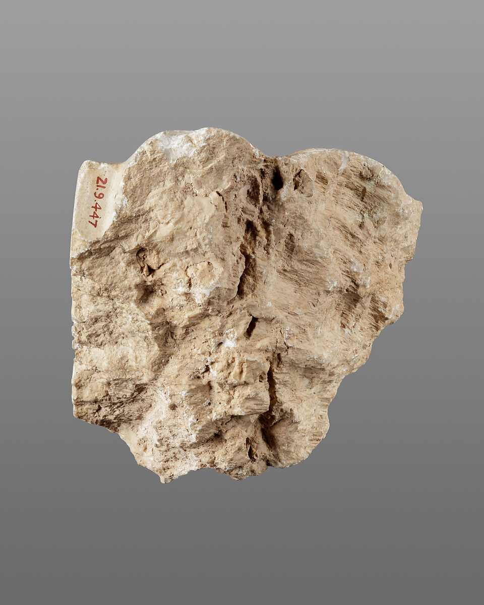 Upper end of terminal post, Indurated limestone