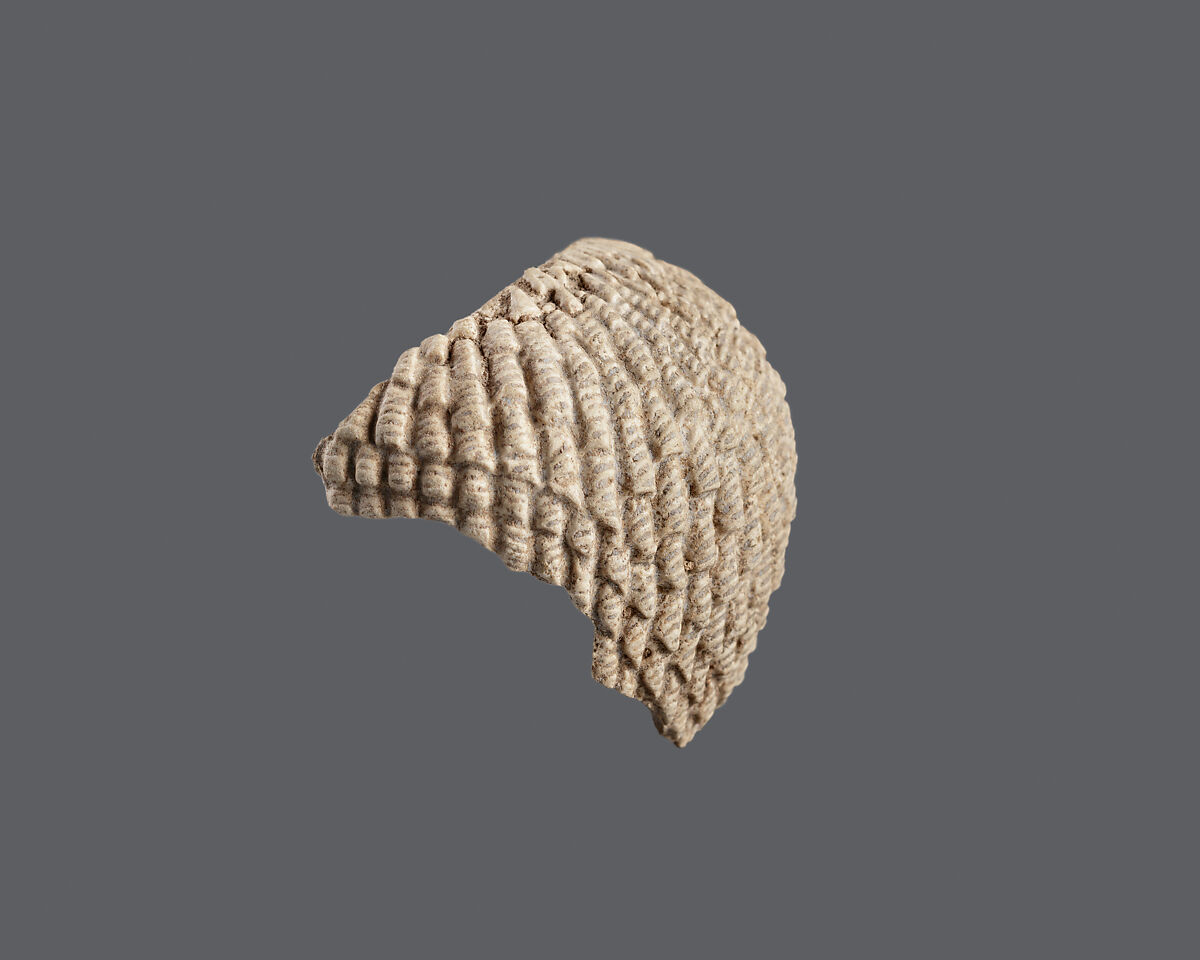 Wig fragment, Faience 