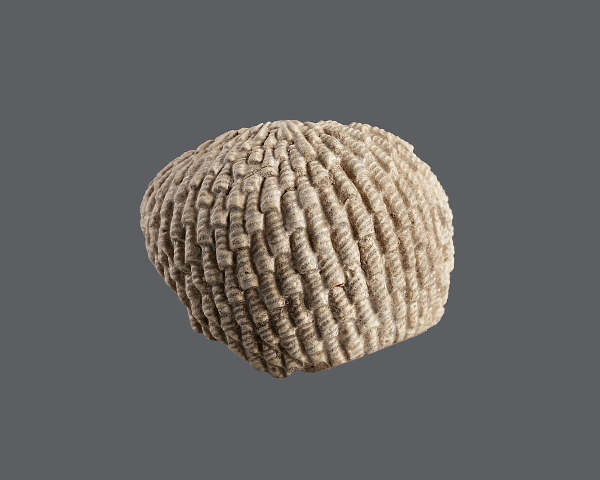 Wig fragment, Faience