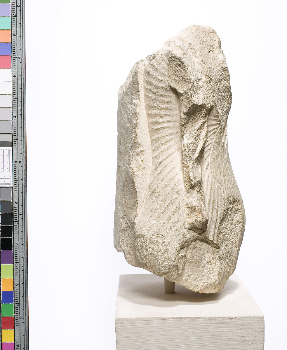 Princess(?) torso with garment, Limestone