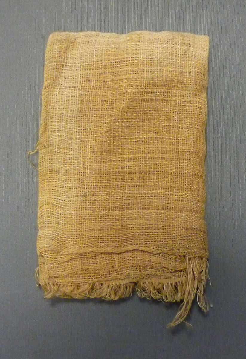 Miniature Linen Sheet From Foundation Deposit 2 of Hatshepsut's Valley Temple, Linen 