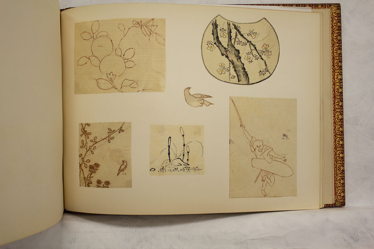 Album of Sketches and Drawings, Unidentified artist, Album; ink and color on paper, Japan