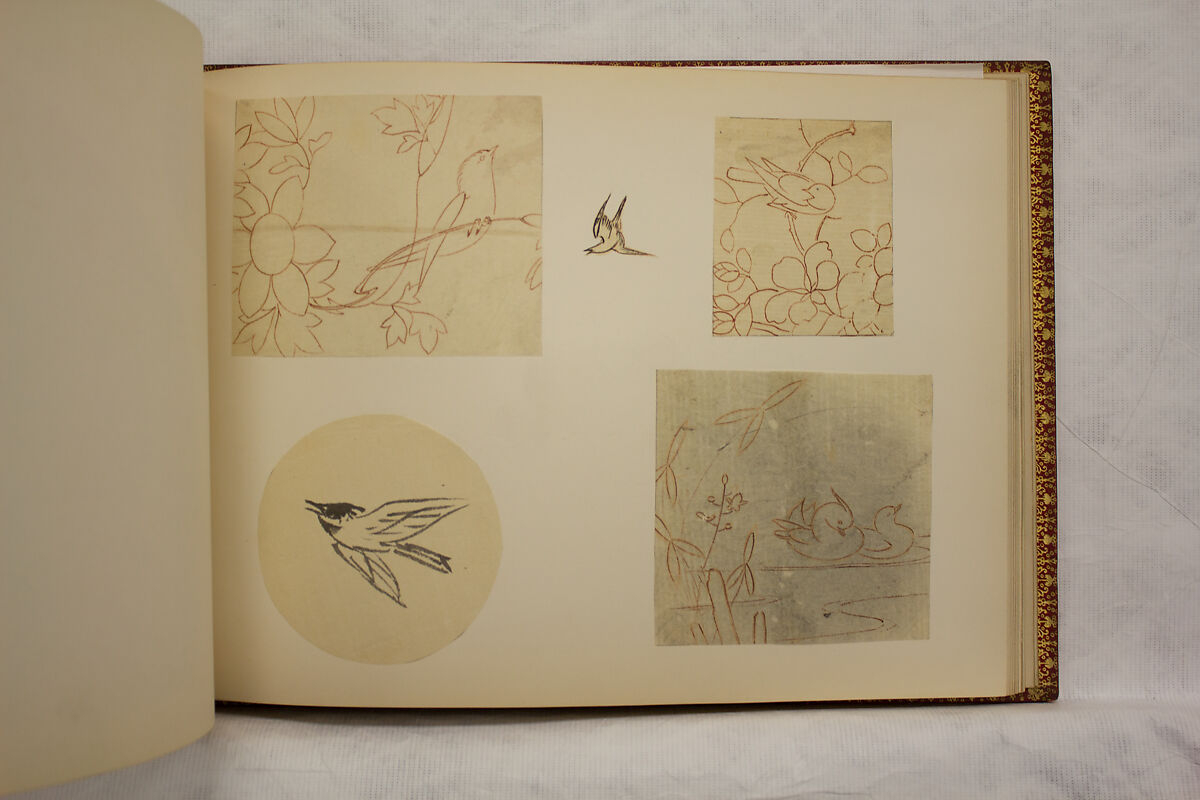 Album of Sketches and Drawings, Unidentified artist, Album; ink and color on paper, Japan