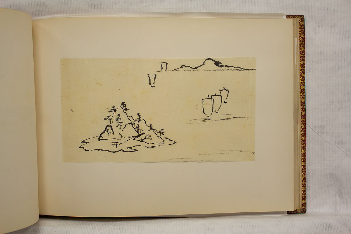 Album of Sketches and Drawings, Unidentified artist, Album; ink and color on paper, Japan