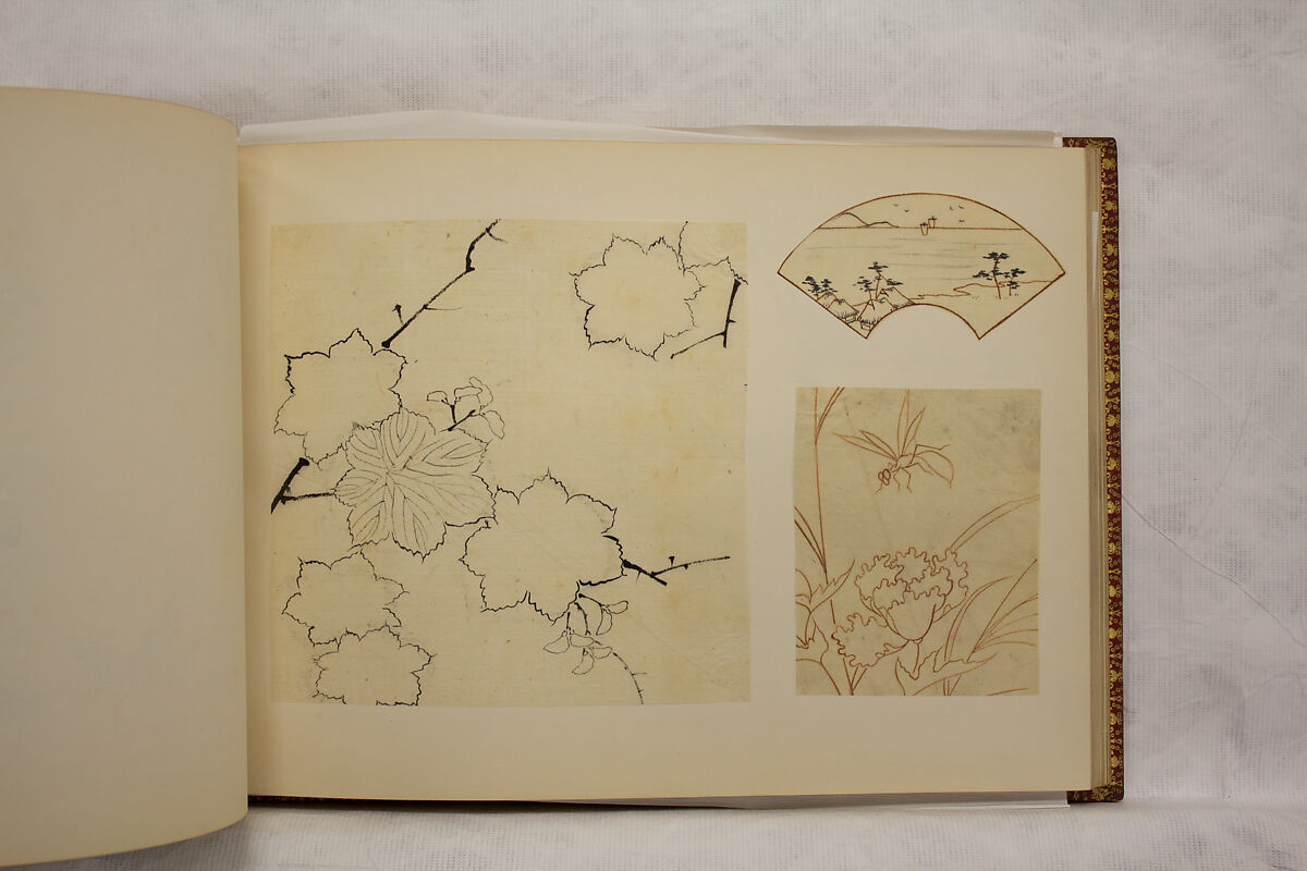 Album of Sketches and Drawings, Unidentified artist, Album; ink and color on paper, Japan