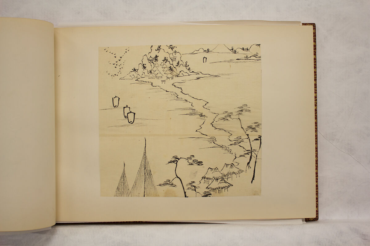 Album of Sketches and Drawings, Unidentified artist, Album; ink and color on paper, Japan