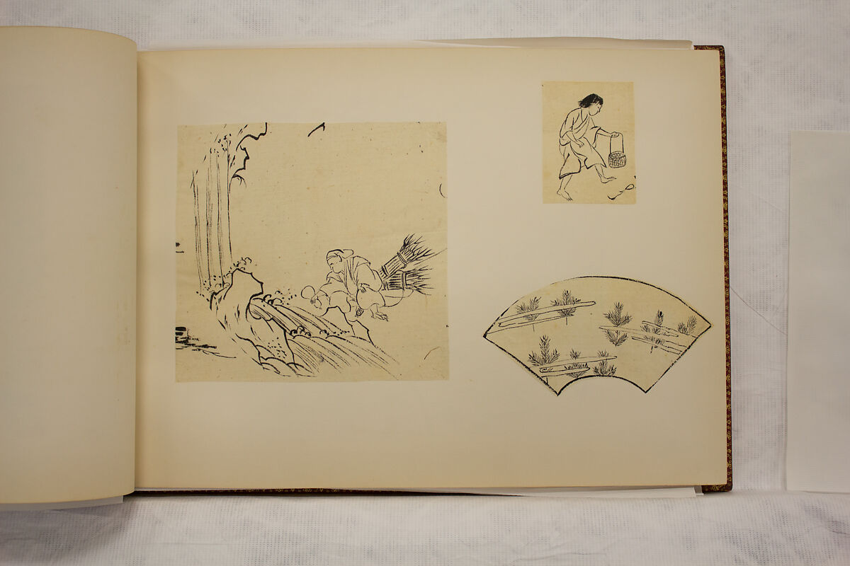 Album of Sketches and Drawings, Unidentified artist, Album; ink and color on paper, Japan