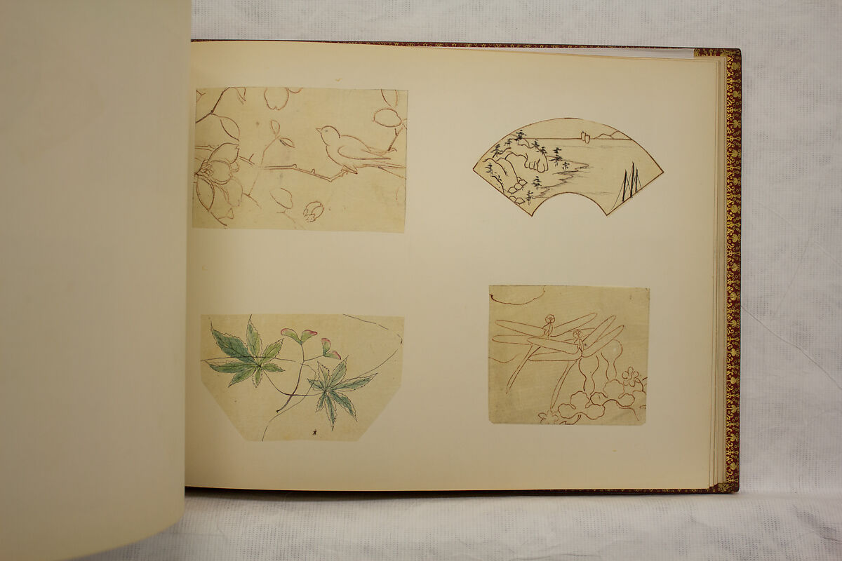 Album of Sketches and Drawings, Unidentified artist, Album; ink and color on paper, Japan