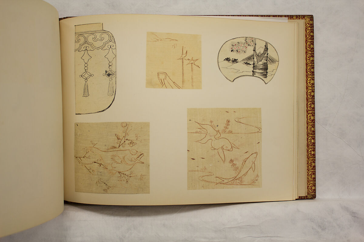 Album of Sketches and Drawings, Unidentified artist, Album; ink and color on paper, Japan