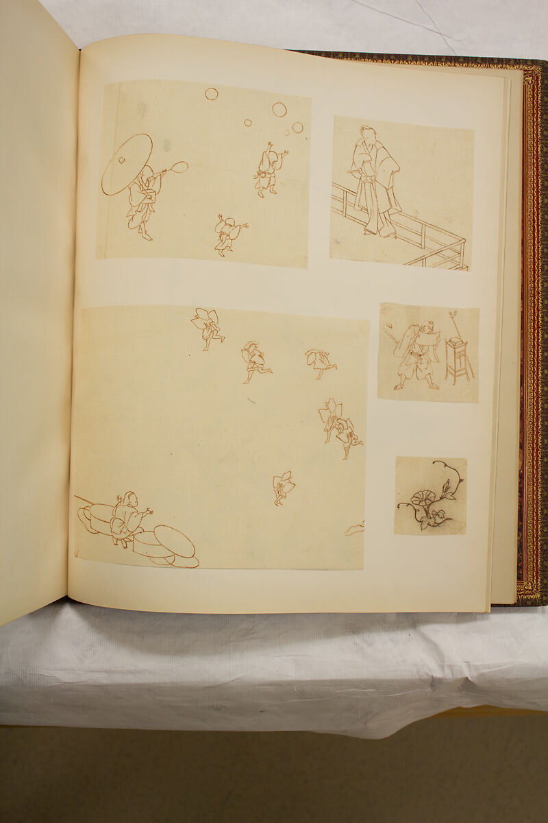 Album of Sketches and Drawings, Unidentified artist, Album; ink and color on paper, Japan