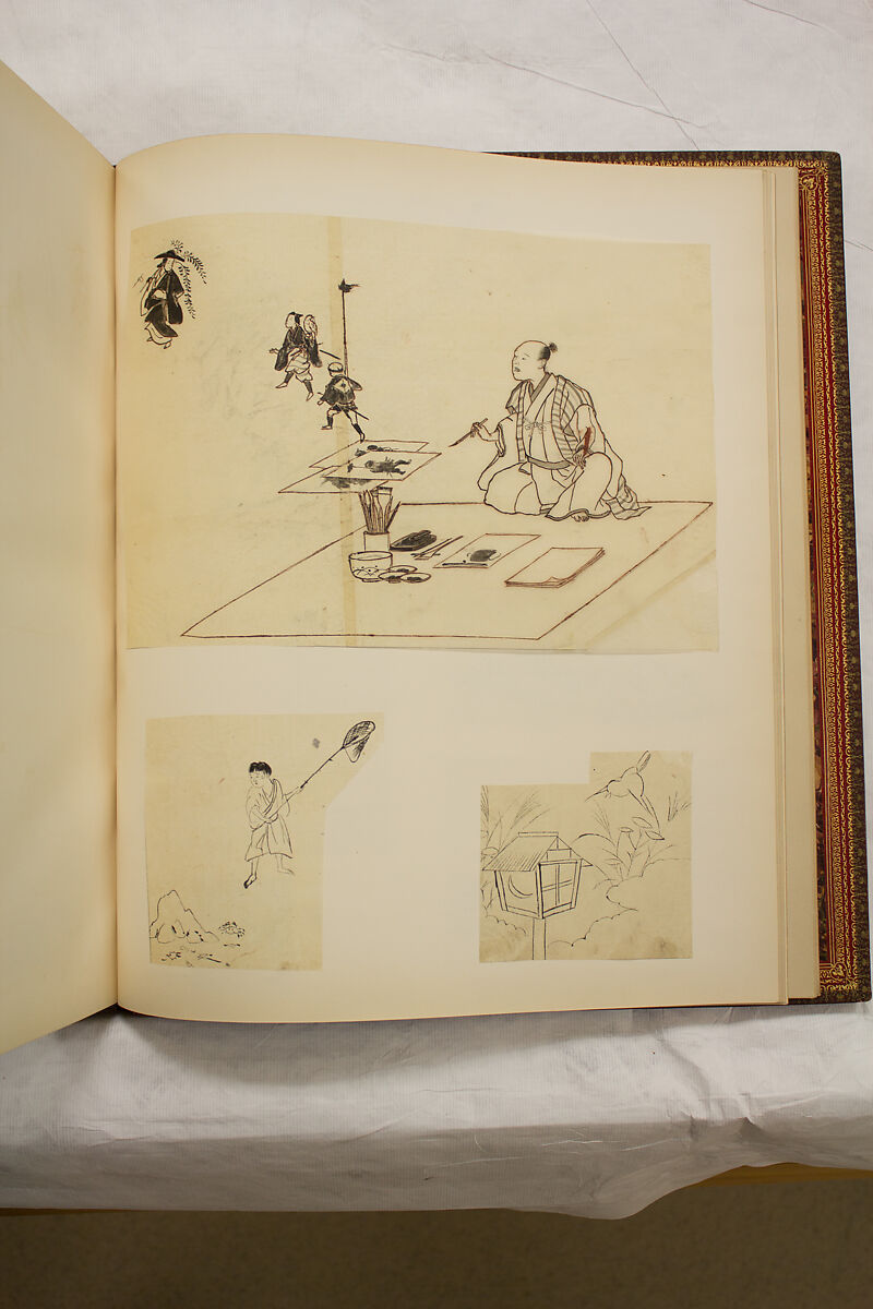 Album of Sketches and Drawings, Unidentified artist, Album; ink and color on paper, Japan