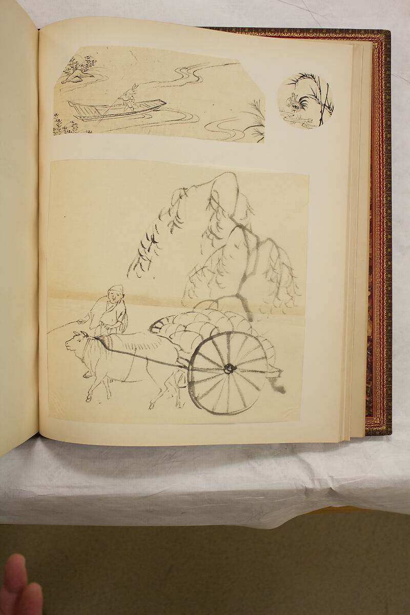 Album of Sketches and Drawings, Unidentified artist, Album; ink and color on paper, Japan