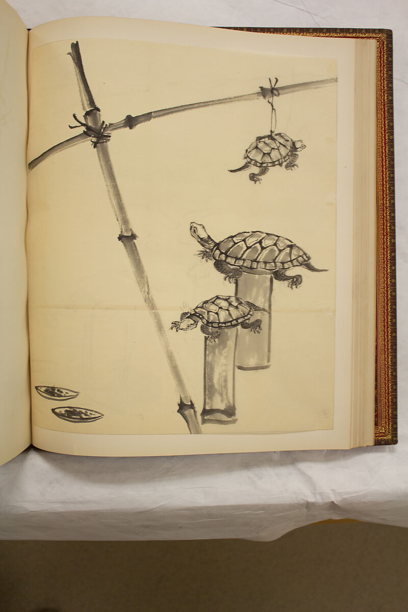 Album of Sketches and Drawings, Unidentified artist, Album; ink and color on paper, Japan