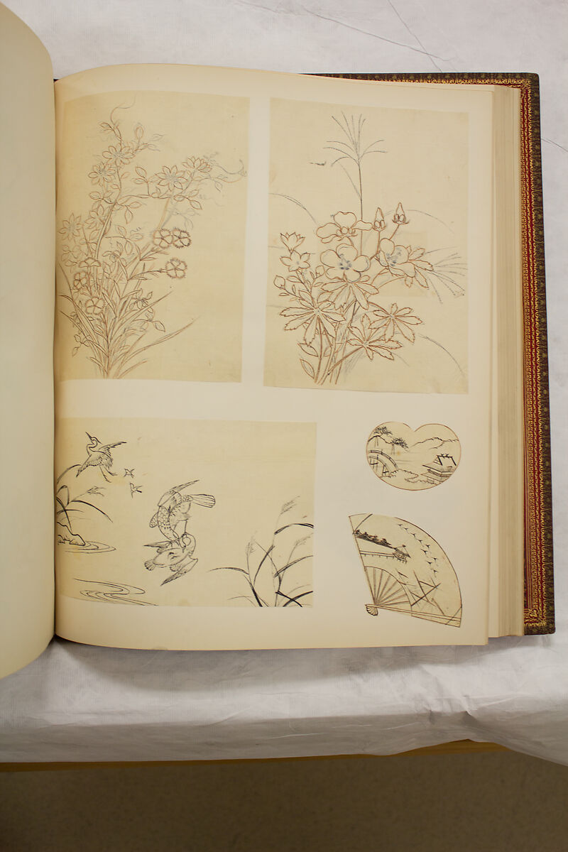 Album of Sketches and Drawings, Unidentified artist, Album; ink and color on paper, Japan