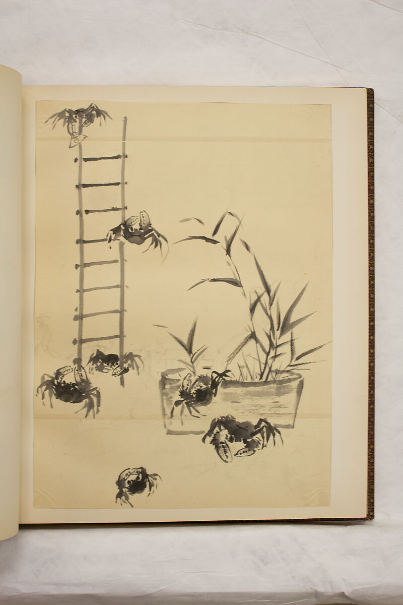 Album of Sketches and Drawings, Unidentified artist, Album; ink and color on paper, Japan