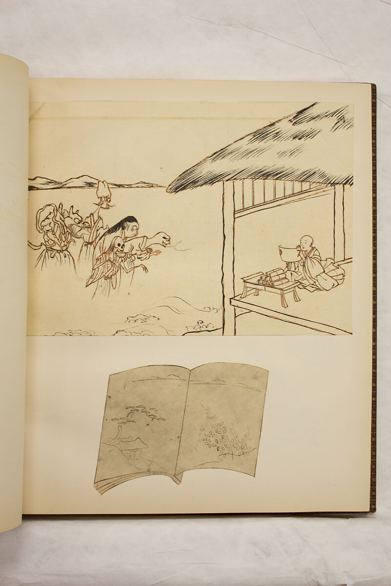 Album of Sketches and Drawings, Unidentified artist, Album; ink and color on paper, Japan