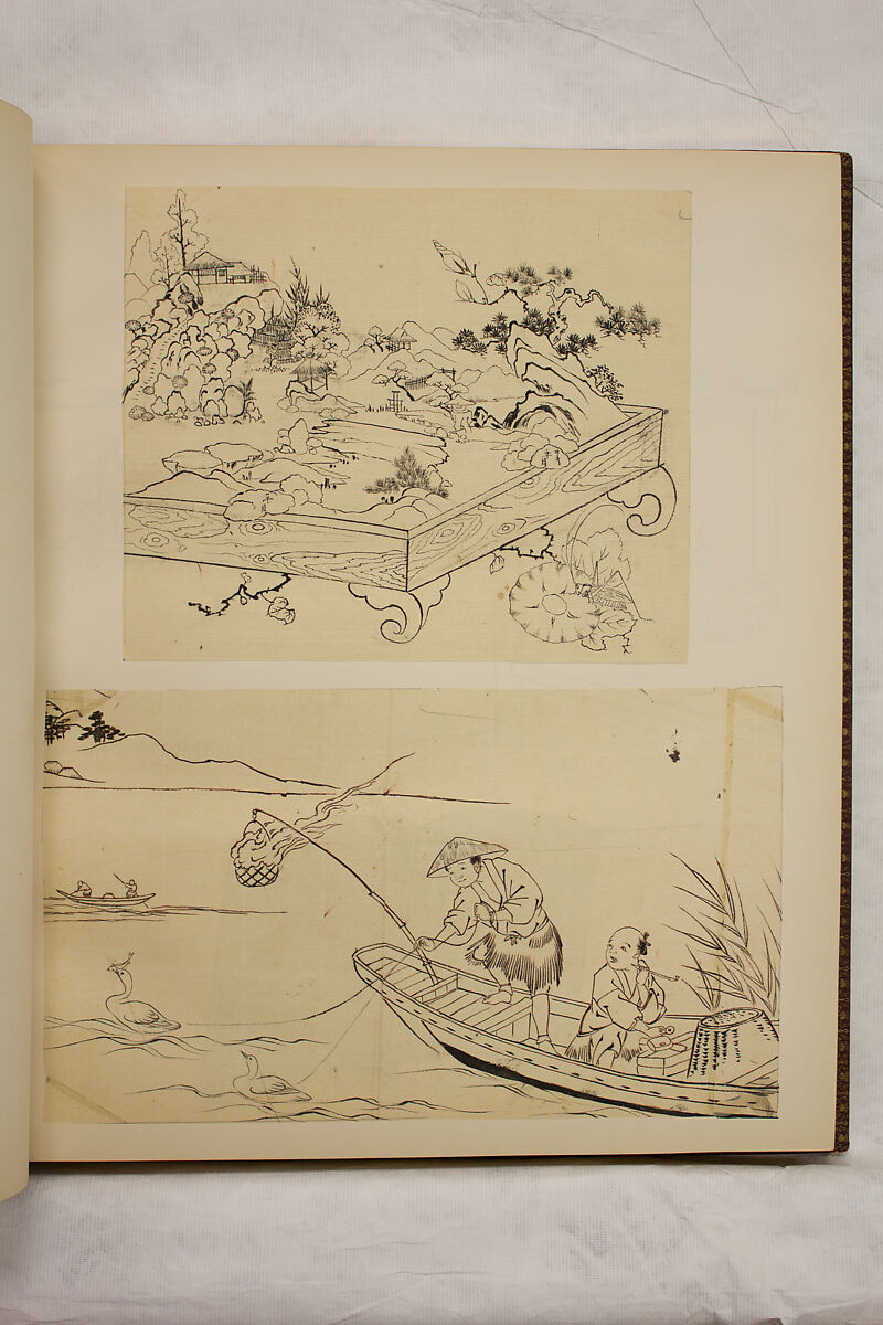 Album of Sketches and Drawings, Unidentified artist, Album; ink and color on paper, Japan