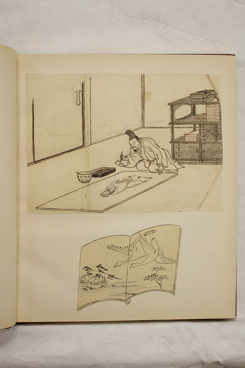 Album of Sketches and Drawings, Unidentified artist, Album; ink and color on paper, Japan