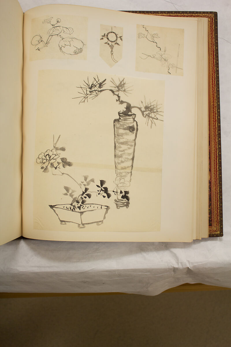 Album of Sketches and Drawings, Unidentified artist, Album; ink and color on paper, Japan