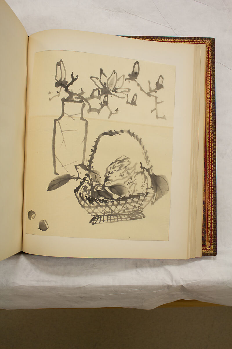 Album of Sketches and Drawings, Unidentified artist, Album; ink and color on paper, Japan