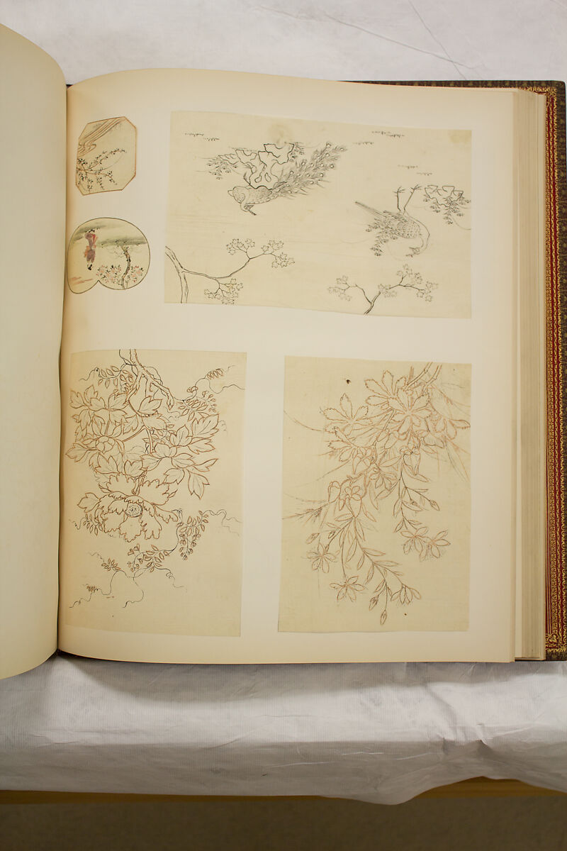 Album of Sketches and Drawings, Unidentified artist, Album; ink and color on paper, Japan