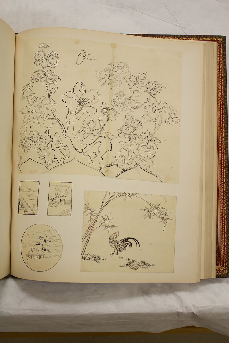 Album of Sketches and Drawings, Unidentified artist, Album; ink and color on paper, Japan