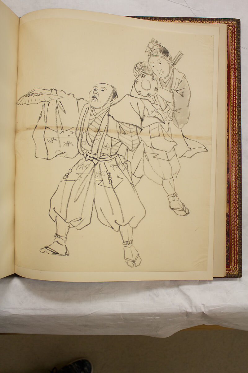 Album of Sketches and Drawings, Unidentified artist, Album; ink and color on paper, Japan