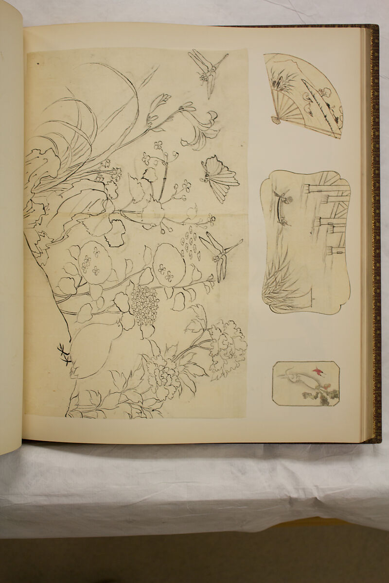 Album of Sketches and Drawings, Unidentified artist, Album; ink and color on paper, Japan